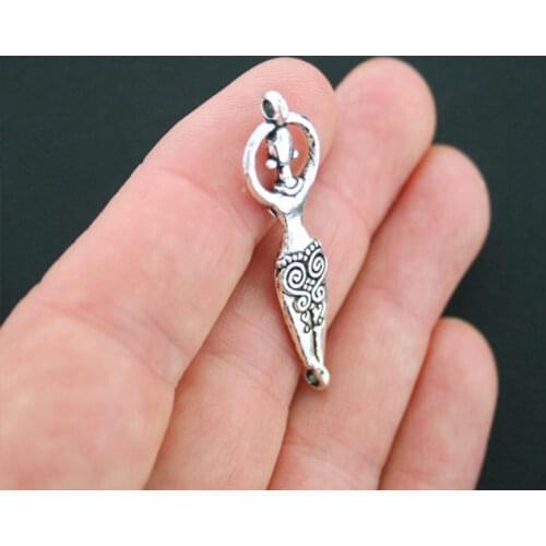 2pcs 54x28mm Charms Goddess Antique Silver Color Accessories Pendants Necklace Making DIY Handmade Tibetan Jewelry