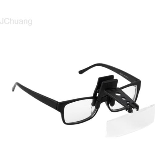 Transparent Acrylic Folding Eyeglass Clip On Magnifying Lens Flip Loupe Magnifying Glass Handsfree Precise Magnifier