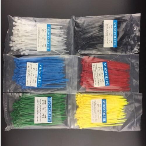 100Pcs/bag 3X100mm Self-Locking Colored nylon Cable Tie Wires Tidy White black Red Blue Yellow green Wire Zip tie