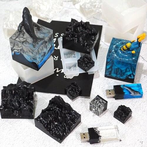Snow Mountain Mold Silicone Mold For Resin DIY Micro Landscape USB Drive Epoxy Resin Molds