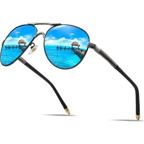 Retro Polarized Sunglasses Men Classic Coated Lens Glasses Male Driving Eyewear Aviation glasses Fishing Glasses Oculos De Sol