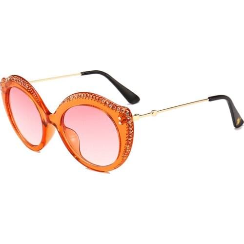 New Diamond Cat Eye Sexy Lip Shape Sunglasses For Women Metal Top Quality Gradient Lens UV400 Sun Glasses 2018 Oculos De Sol