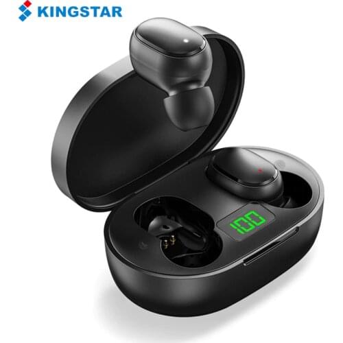 KINGSTAR TWS Wireless Hearphones Bluetooth Earphone Noise Cancelling Headsets With Mic Handsfree Led Display Earbuds For Xiaomi