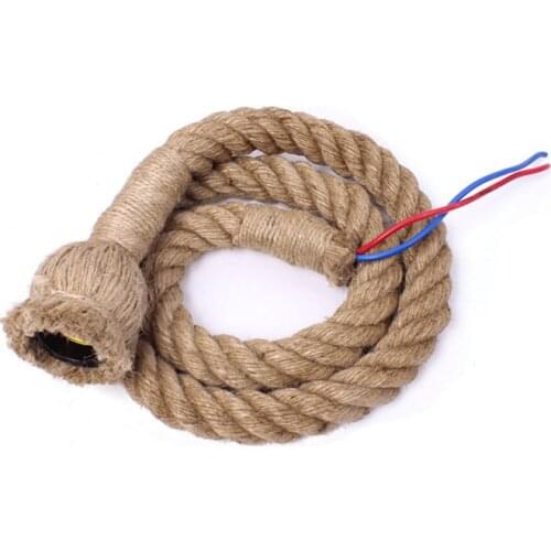 Vintage Rope Pendant Lights Loft Creative Industrial Lamp E27 Edison Bulb American Style For Restaurant/Bar Home Decoration