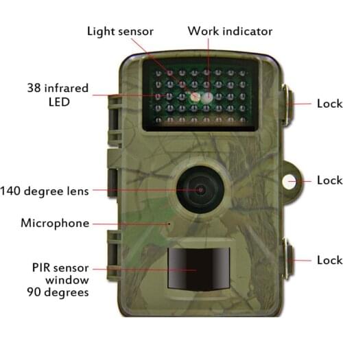 Wildlife Trail Camera Waterproof Hunting Game Camera 1080P Infrared With Night Vision Wireless Surveillance Tracking Camera DL-1