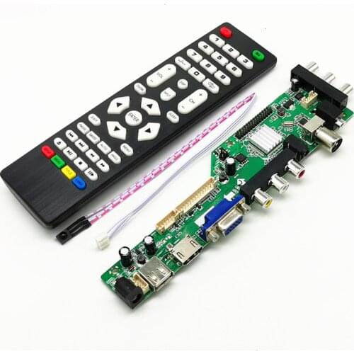 DS.D3663LUA.A81 DVB-T2 DVB-T DVB-C digital TV LCD/LED driver board V56 V59 10-42" Universal LCD TV Controller Driver Board 3663