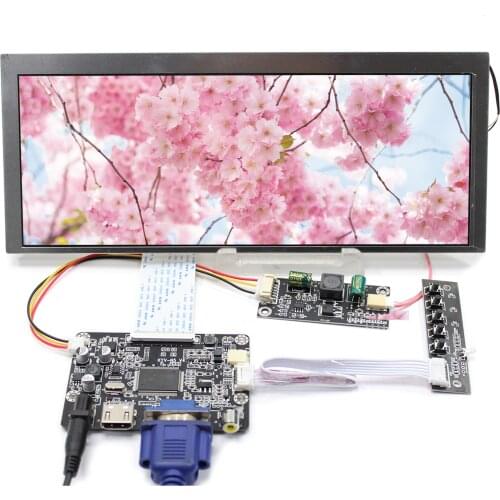 10.3" CLAA103WA01 XN 1280x480 LCD Brightness 800cd Screen with HD-MI VGA AV LCD Controller Board For Outdoor High Brightness