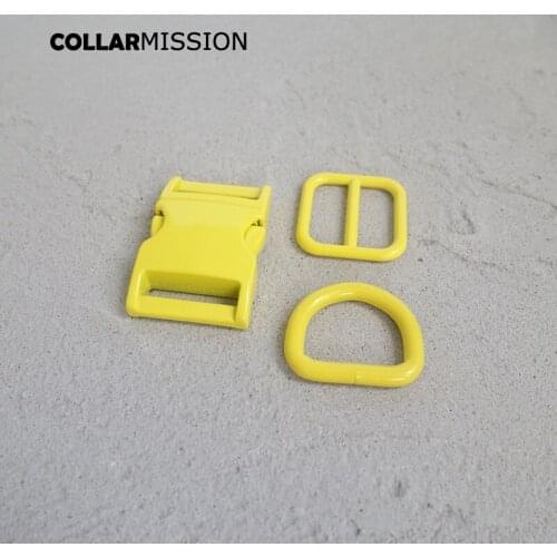 10pcs/lot(metal buckle+adjust buckle+D ring) DIY dog collar 20mm webbing accessory spray paint buckle set suppliesl 7 colours