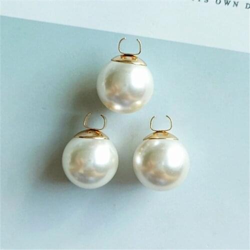 10pcs/lot Pearl C Buckles Buttons Handmade Material Alloy Accessories Diy Headband Children Small Crown Doll Jewelry Accessories