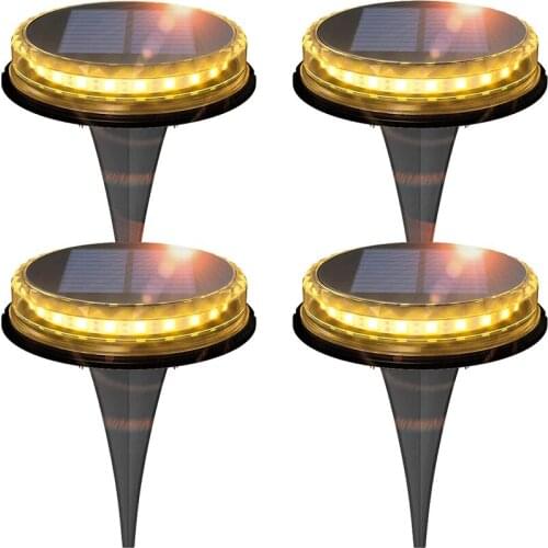 4Pcs Buried Lamp LED Solar Lamp Lawn Lamp Outdoor Garden Solar Landscape Lamp Suitable for Landscape Corridor Lawn,Etc A