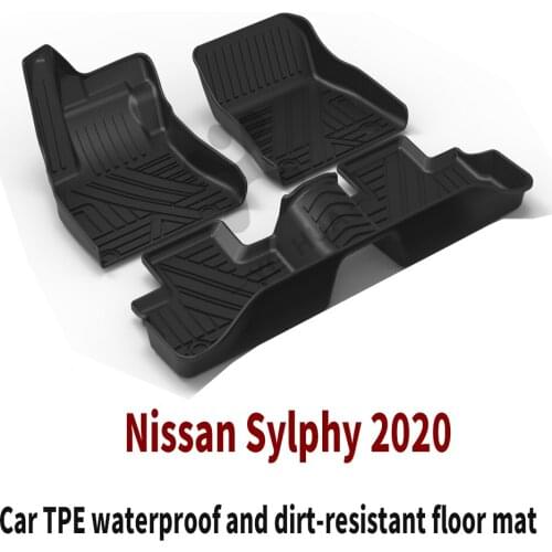 For Nissan Sylphy Car Carpet Car Floor Mats Custom All-Weather Floor foot Mat Black Full Set Trim To Modified Accessories