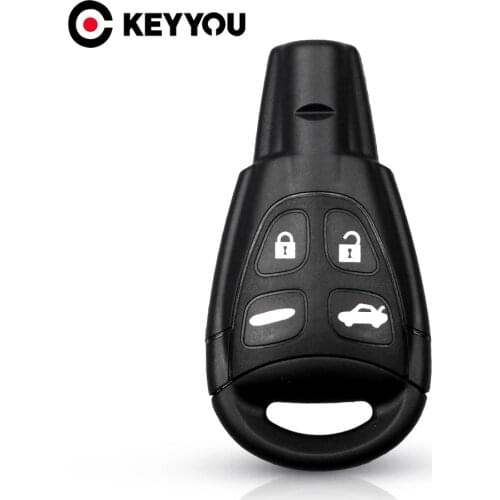 KEYYOU 4 Buttons Remote Key Shell Case For SAAB 9-3 9-5 2003 2004 2005 2006 2007 2008 2009 2010 Keyless Entry Car Key Case