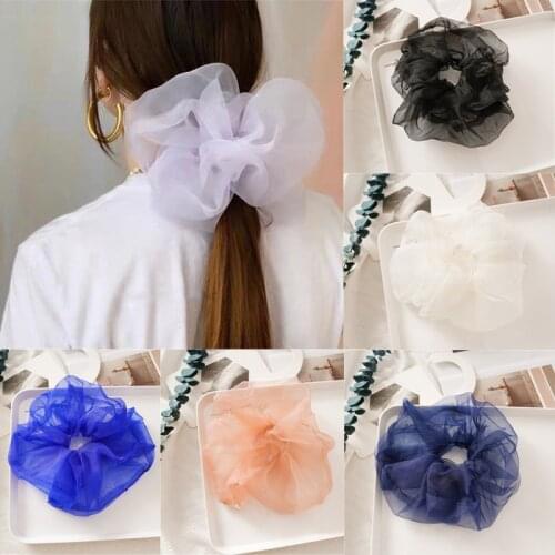 CYGJFC Woman Big Size Scrunchies Summer Yarn Hair Ties Girls Hair Accessories Women Dot Floral Elastic Hairband Hair Rope Gum
