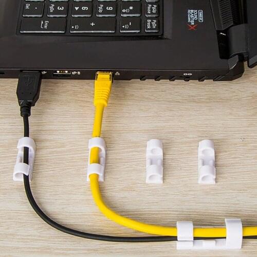 ANKNDO USB Cable Holders Computer Cable Orgainzer Desktop Cable Clips Buckle Cable Workstation Cable Management Fixed Fastener