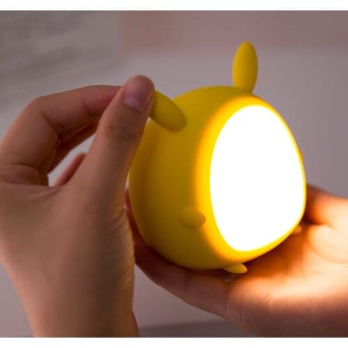 Elf Pets Sleeping Night Light Baby Kids Bed Bedside Anime Animal Night Lamp Dimming USB Charge LED Lighting Fixture Desk Lamp