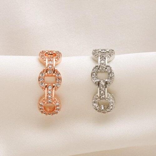 Korean Earrings Crystal Chain-shape Clip Earrings For Women Earing Without Hole Fake Earring Single Ear Clips Kolczyki Brincos