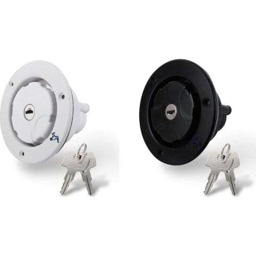 Fresh water inlet locakable cap supplied with two keys suitable for most fresh water inlets on motorhomes caravans and boats