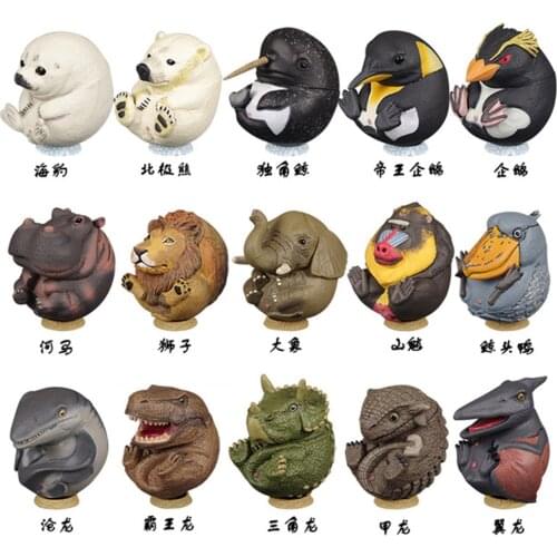 Lion Mandrill Hippo Elephant Penguin Dinosaur Tyrannosaurus Mosasaurus Triceratops Figure Animal Model Collector Decoration Gift