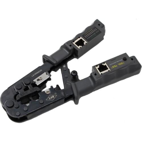 LS-N568CR Network Test crimping tool for UTP and STP cables RJ45 8P8C ,RJ12,RJ11 multifunction tool with cutting and stripping