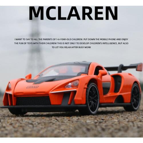 1/32 Mclaren Senna Simulation Alloy Car Model Metal Diecast Vehicles With 4 Doors Sound Light Pull Back Toys Gifts For Childrens
