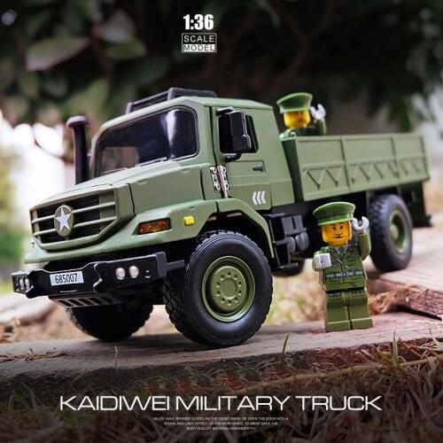 1:36 Military Transport Truck Alloy Car Model Metal Die-casting Sliding Collection Free Shipping Original Box