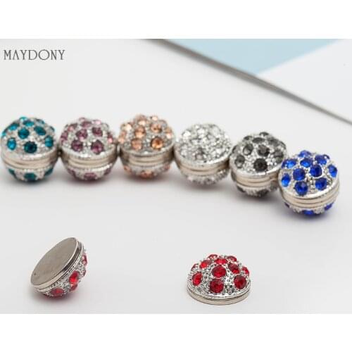 XT82 fashion headwear scarf magnet brooch Round hijab clips