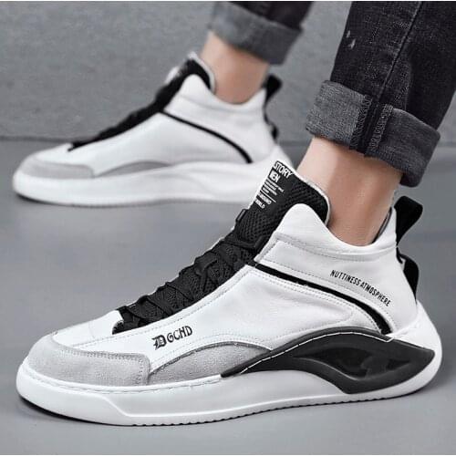Mens Casual Shoes Autumn and Winter Youth Trend All-match Plain Breathable Outdoor Sports Casual Shoes Mens Fashion Sneakers