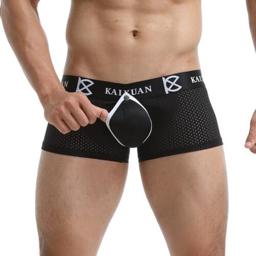 Men jockstrap sexy underwear Inside enhance frontal protection pad boxer shorts Men gay underwear penis pouch pad enlarge cup