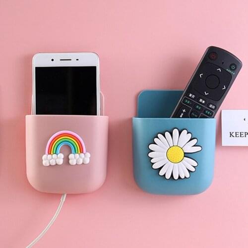 Wall-Mounted Storage Box Creative Plastic Cartoon Living Room Bedroom Wall Decoration Household Goods Remote Control Storage Box