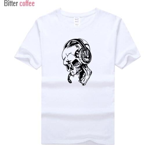 NEW T Shirt Men Cranio Di Musica Printed Mens T-Shirt For Men Short Sleeve O-Neck Cotton Casual Funny T-shirt Plus Size