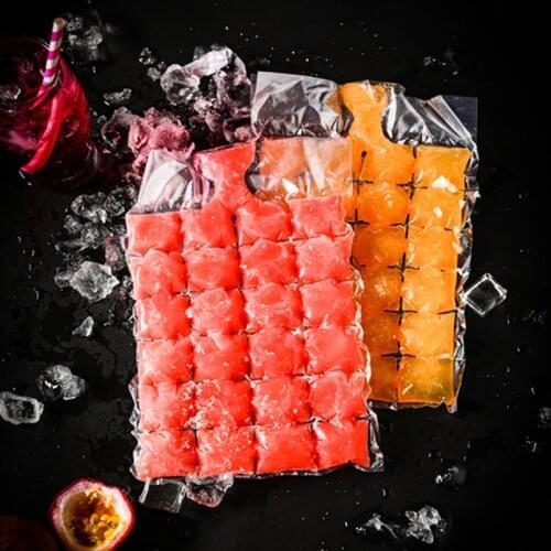 10pcs Disposable Ice Cube Mold Creative Self-sealing PE Ice Bag Summer Household Ice Bag Water Injection Ice Tray Bag
