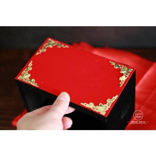 Silk Through The Fire Box Magic Tricks Scarve Appeairng Magica Magician Stage Illusion Gimmick Props Funny