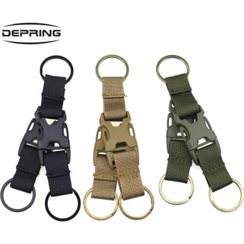 Tactical Carabiner Backpack Molle Hooks Clip Backpack Belt Keychain Buckle Double Key Chain Quick Release Buckle
