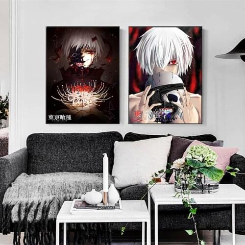 Japanese Anime Tokyo Ghoul Animation Canvas Painting Art Home Decor Picture Poster Bedroom Living Sofa Wall Home Decor Quality