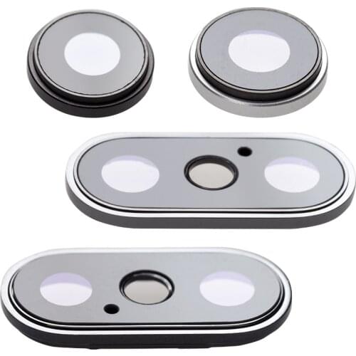 1pcs Back Rear Camera Glass Lens Ring Cover With Frame Holder For iPhone X XR XS Max