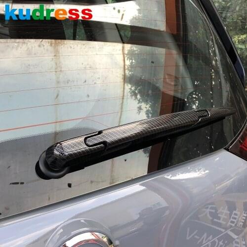 For Nissan Rogue X-trail 2021 2022 Carbon Fiber Style Rear Window Wiper Cover Trim Tail Wiper Frame Car Styling Accessories 3pcs