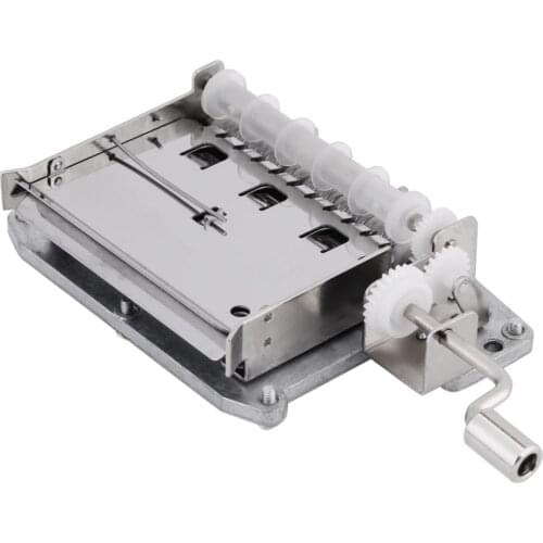 30 Note Tape Hand Crank Mechanical Musical Box Movement + Hole Puncher+ 20 Blank Strip Tapes for DIY Hand Cranked Music Box