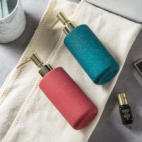 300ml Ceramic Liquid Soap Dispenser Bathroom Accessories Hand Sanitizer Bottle Shower Gel Bottle Shampoo Bottles Toilet Lotion B