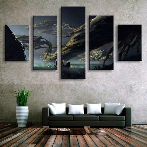 5 Pieces Wall Art Canvas Painting Game Poster Modular Modern Home Bedroom Living Room For Decoration Framework Pictures
