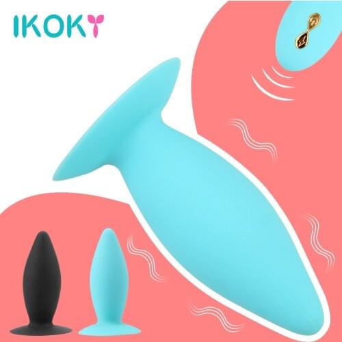 IKOKY Erotic Butt Plug Strong Sucker 10 Speed Wireless Control Anal Vibrator Prostate Massager Sex Toys for Women Men
