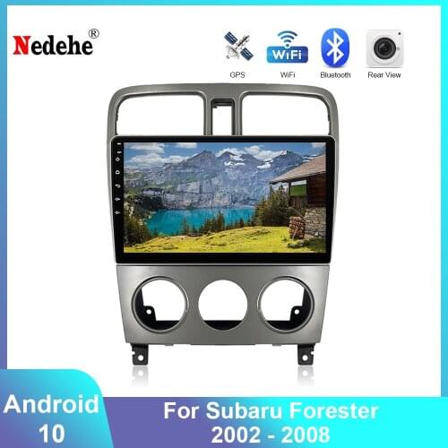 Quad Core Android 10 Autoradio Multimedia Player 2 DIN For Subaru Forester 2002-2008 Car Stereo GPS Navigation Bluetooth WIFI