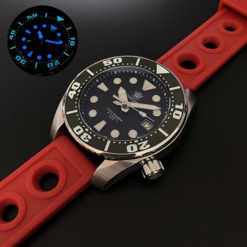 STEELDIVE men dive watch,mens automatic watches 20ATM waterproof mechanical diver wristwatch super luminous clock ceramic bezel