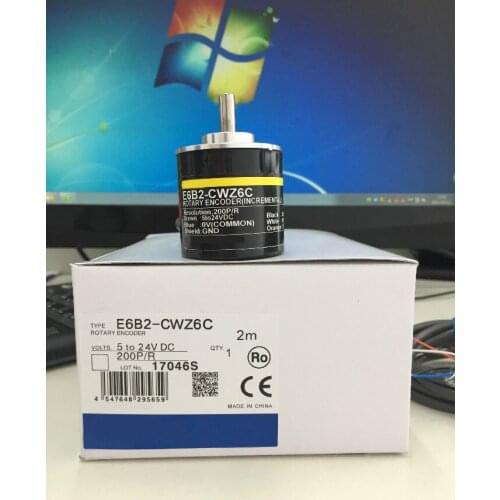 E6B2-CWZ6C 100 200 360 500 600 1000 1024 P/R, ABZ Incremental Rotary Encoder DC5-24V NPN