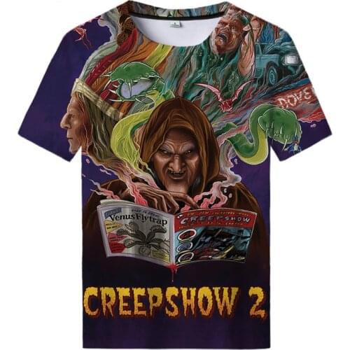 Horror Movie Creepshow 3D Printing T-shirt Mens Womens T-shirt Street Fashion Loose Clothes Black T-shirt