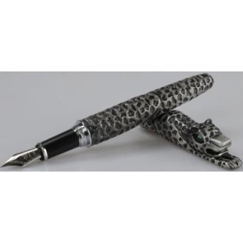 Jinhao Business Full Metal Gray Fountain Pen Panther Cheetah Advanced Collected Writing Gift Pen Best Stationery