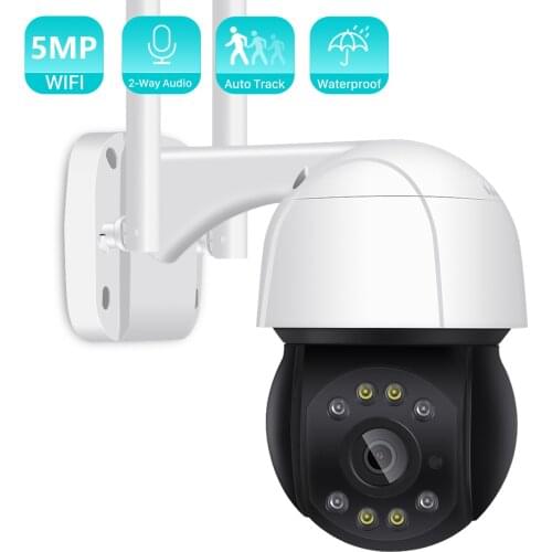 5MP 2MP FHD WiFi Camera Motion Detection Auto Tracking Security Speed Dome IP Camera IR/Color Night Vision SD Card Cloud Storage