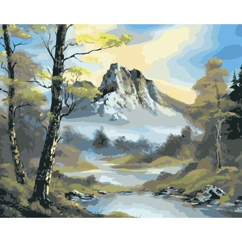 MaHuaf-i052 Nature Fairyland landscape coloring by numbers diy digital oil paintings on canvas wall decorations for living room