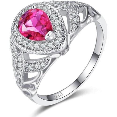 Fashion Unique Crystal finger jewelry Wide and Wild Shiny Party Wedding Ring For women anillos plata para mujer