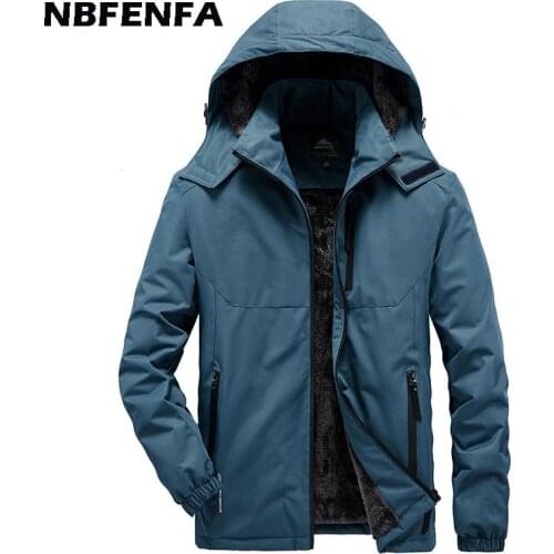 Men Fleece Jackets Winter Coats Windbreaker Hooded Waterproof Windproof Outwears Outdoor Sport Male Coat Hiking Jackets LX011