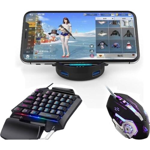 Single Hand 3-in-1 Gaming Keyboard Set Phones Gaming Keyboard And Mouse One Handed Gaming Keyboard And Mouse Combo